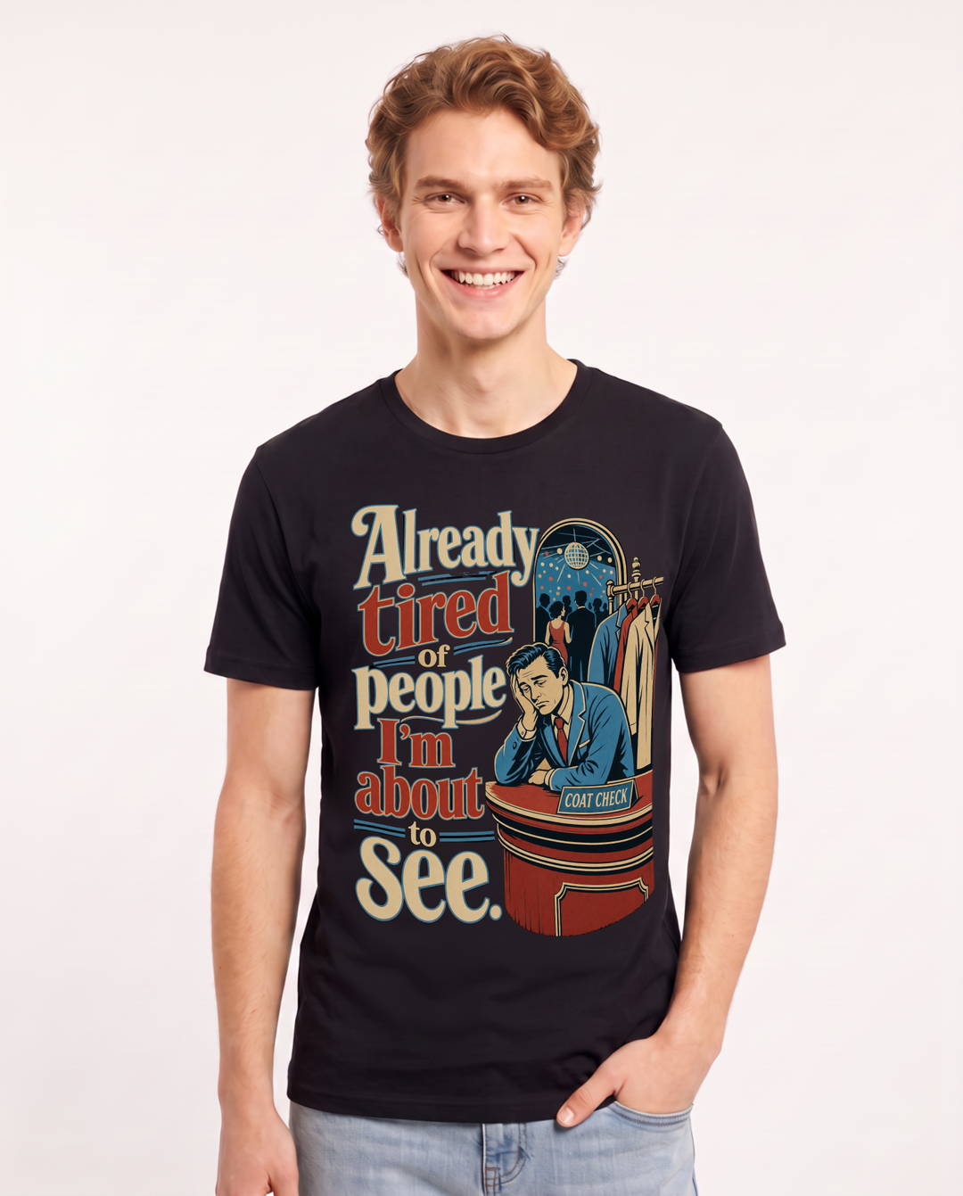 Meme Black T-Shirt for Men – Everyday Expression Graphic Tee product image 3