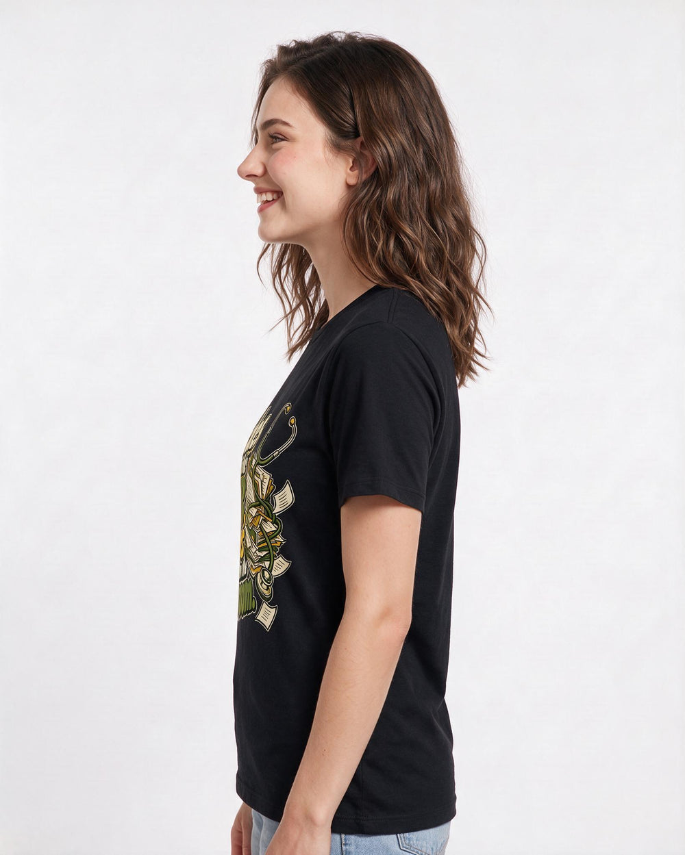 Nurse Black T-Shirt for Women – Nursing Life Graphic Tee product image 2