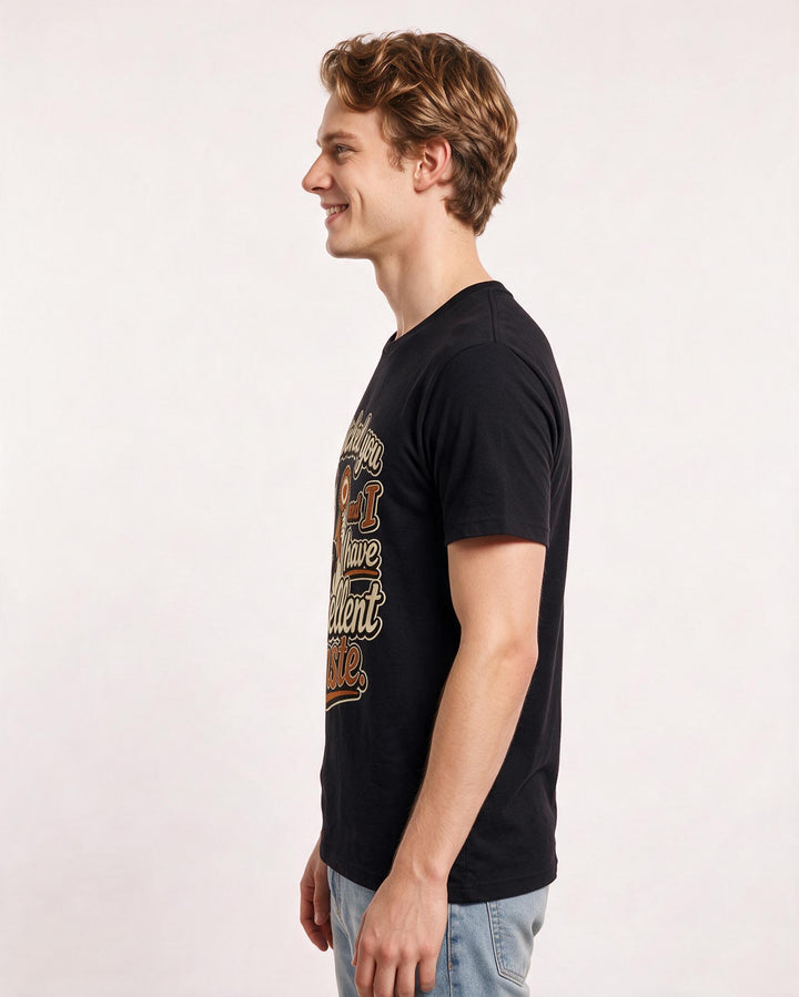 Funny Couples Men's Black T-Shirt – I picked you and I have excellent taste. product image 2