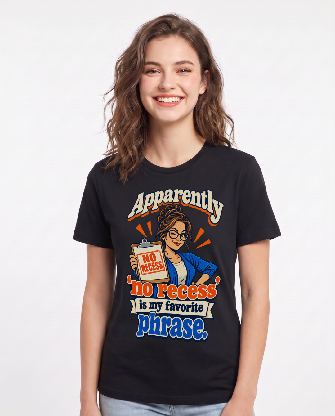 Teacher Black T-Shirt for Women – Everyday Expression Graphic Tee product image 3