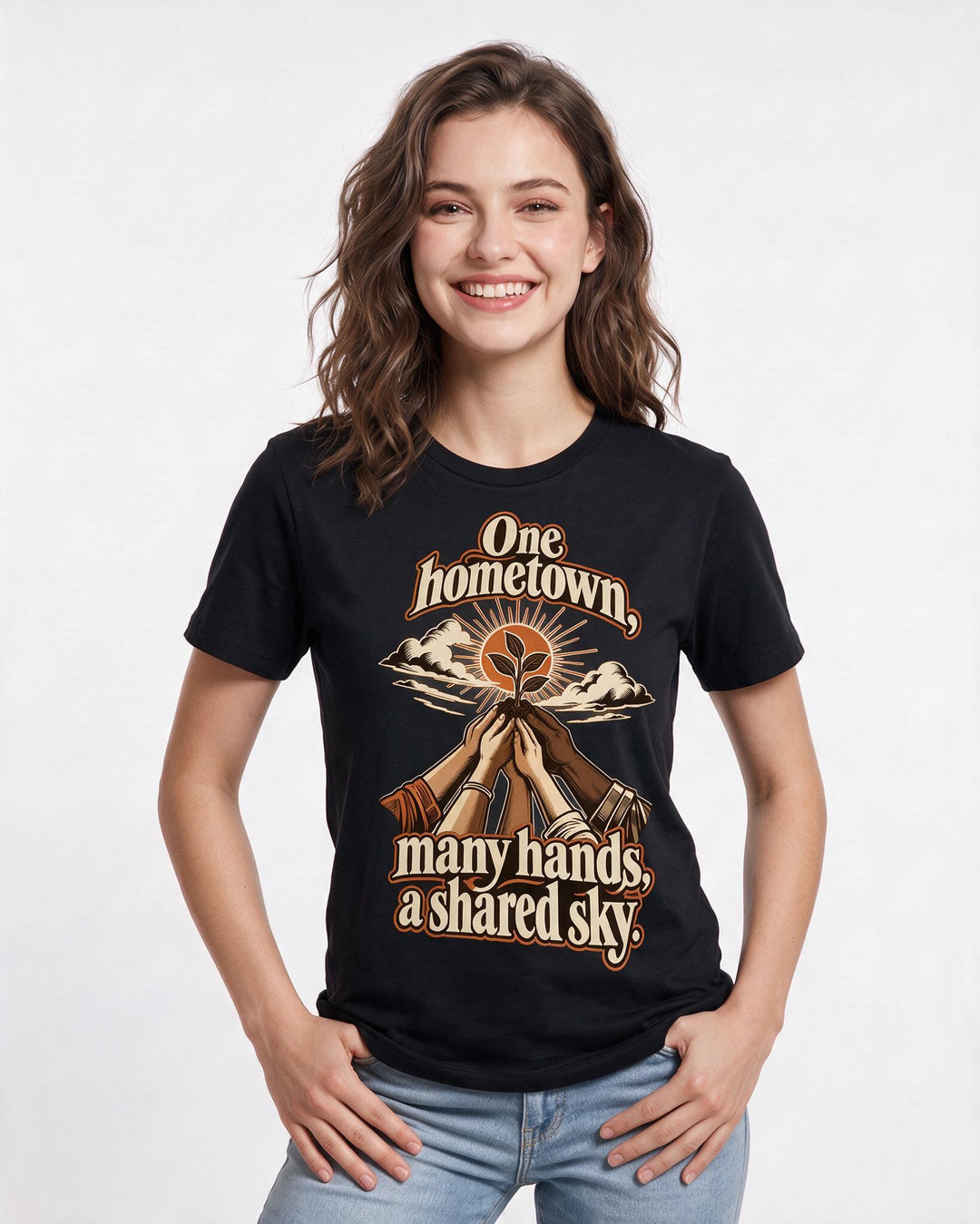 Patriotic Black T-Shirt for Women – Everyday Expression Graphic Tee product image 1