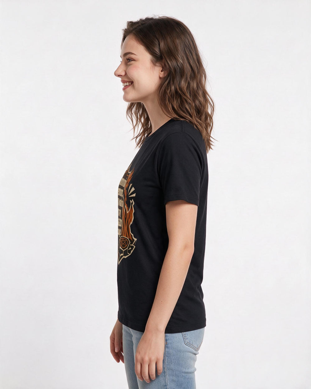 Halloween Women's Black T-Shirt - Summoning demons, still waiting for product image 2