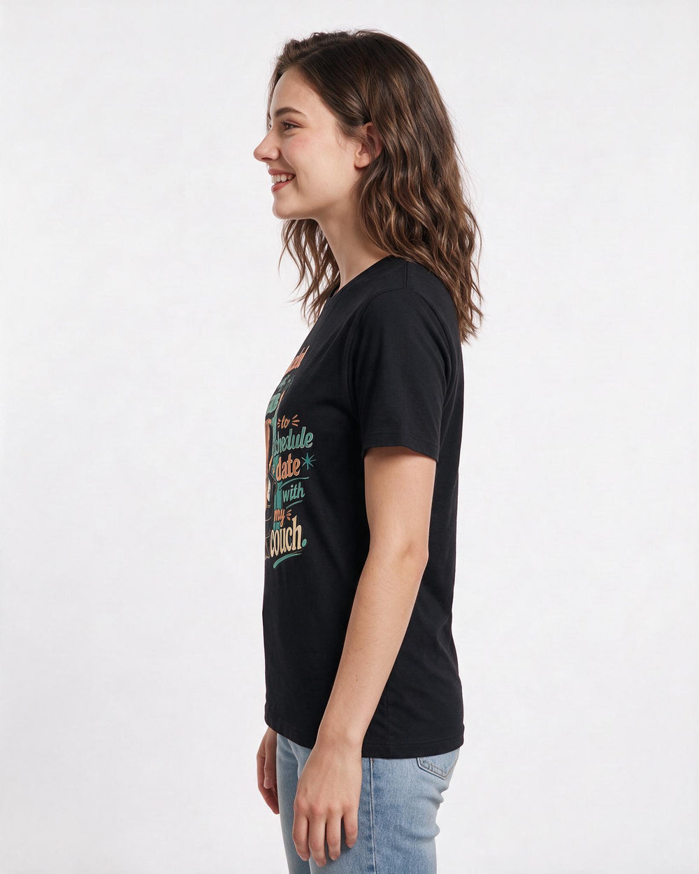 Meme Black T-Shirt for Women – Everyday Expression Graphic Tee product image 2