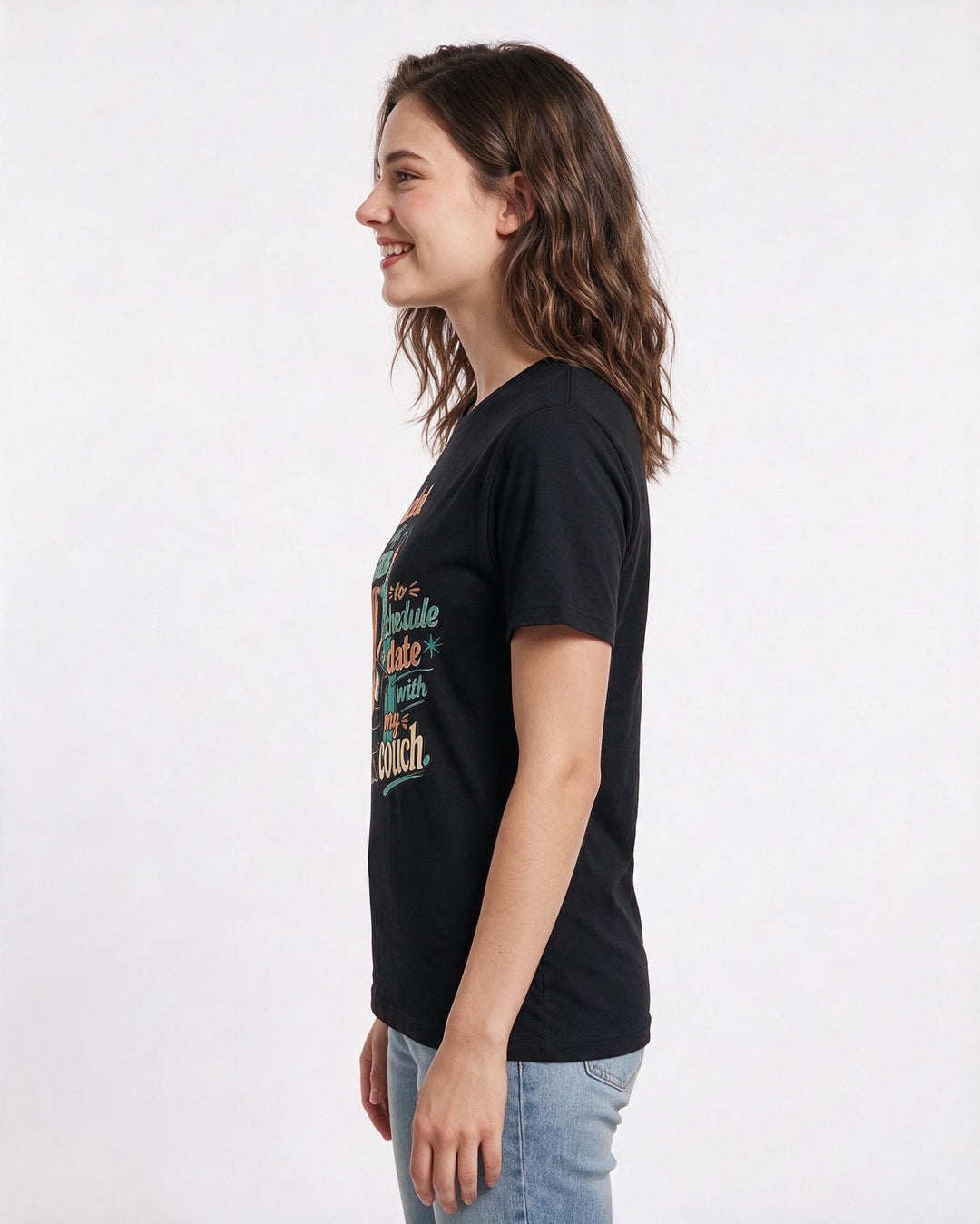 Meme Black T-Shirt for Women – Everyday Expression Graphic Tee product image 2