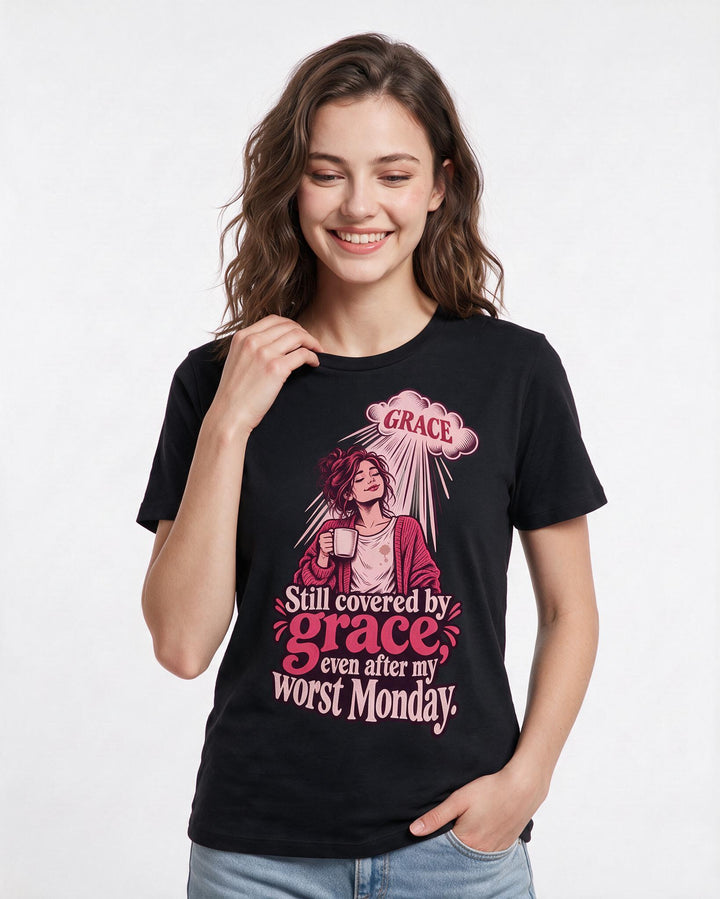 Christian Faith Black T-Shirt for Women – Everyday Expression Graphic Tee product image 1