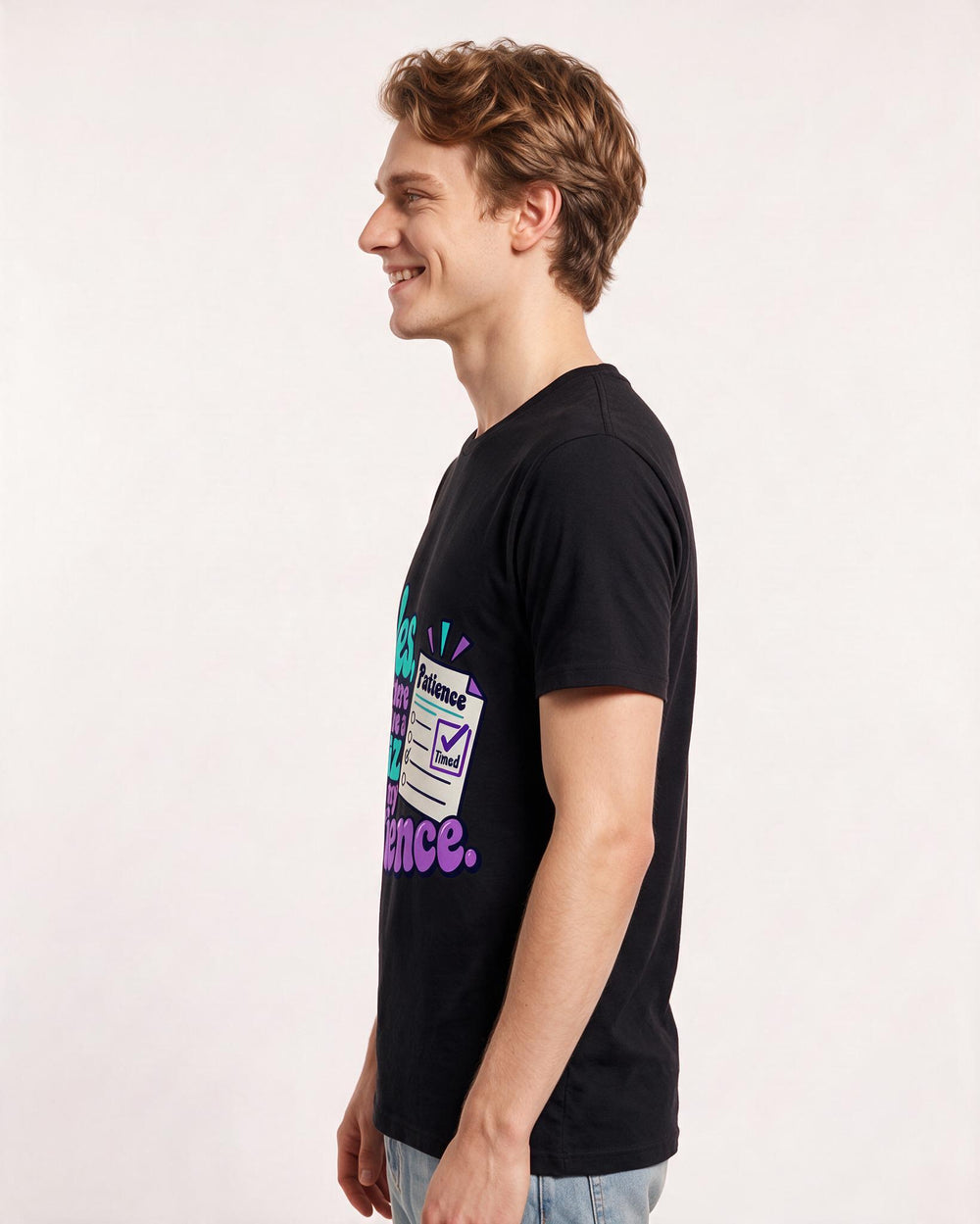 Teacher Black T-Shirt for Men – Everyday Expression Graphic Tee product image 2