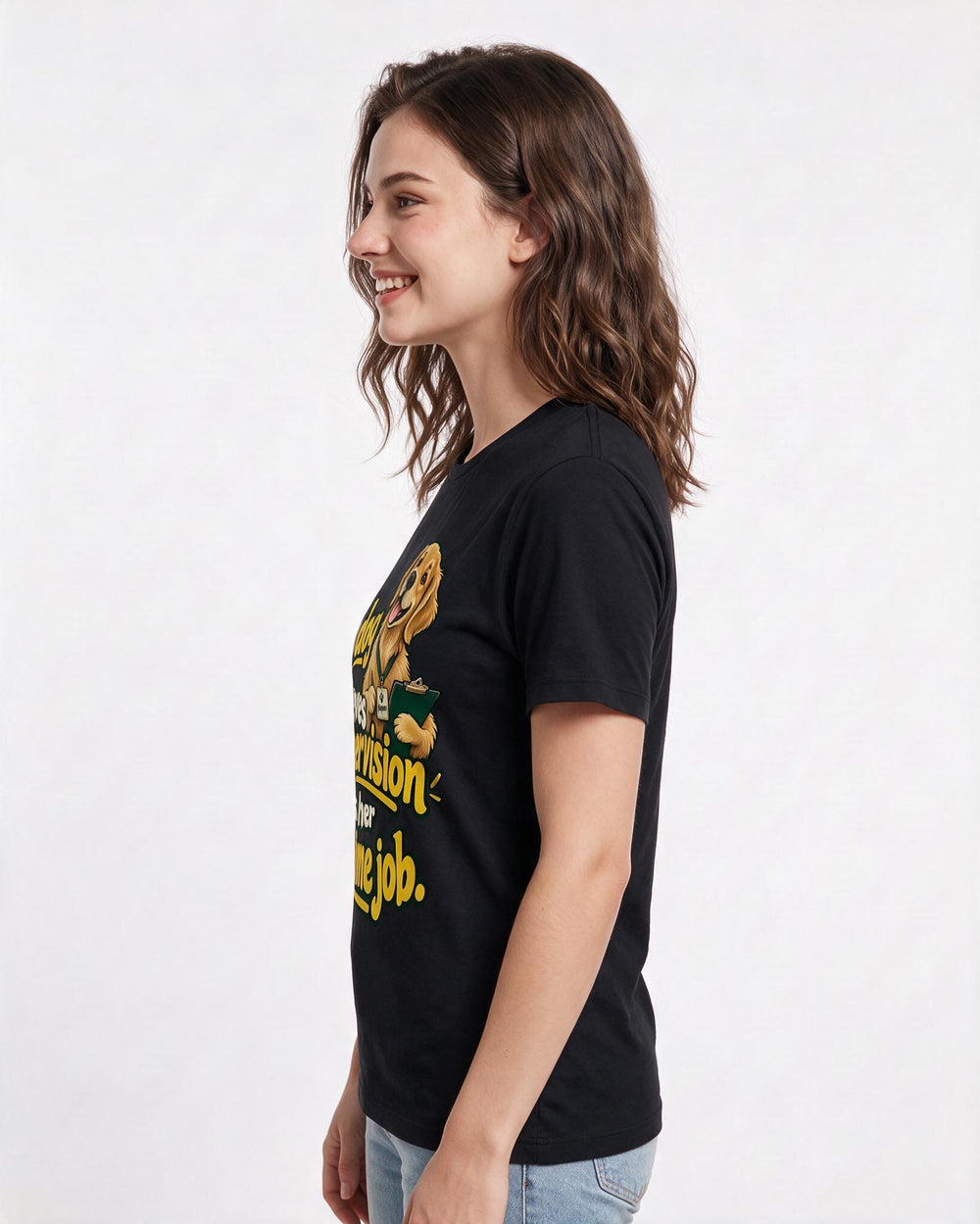 Cat Lover Black T-Shirt for Women – Everyday Expression Graphic Tee product image 2