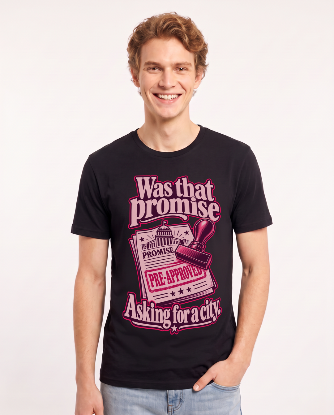 Political Statement Black T-Shirt for Men – Everyday Expression Graphic Tee product image 3