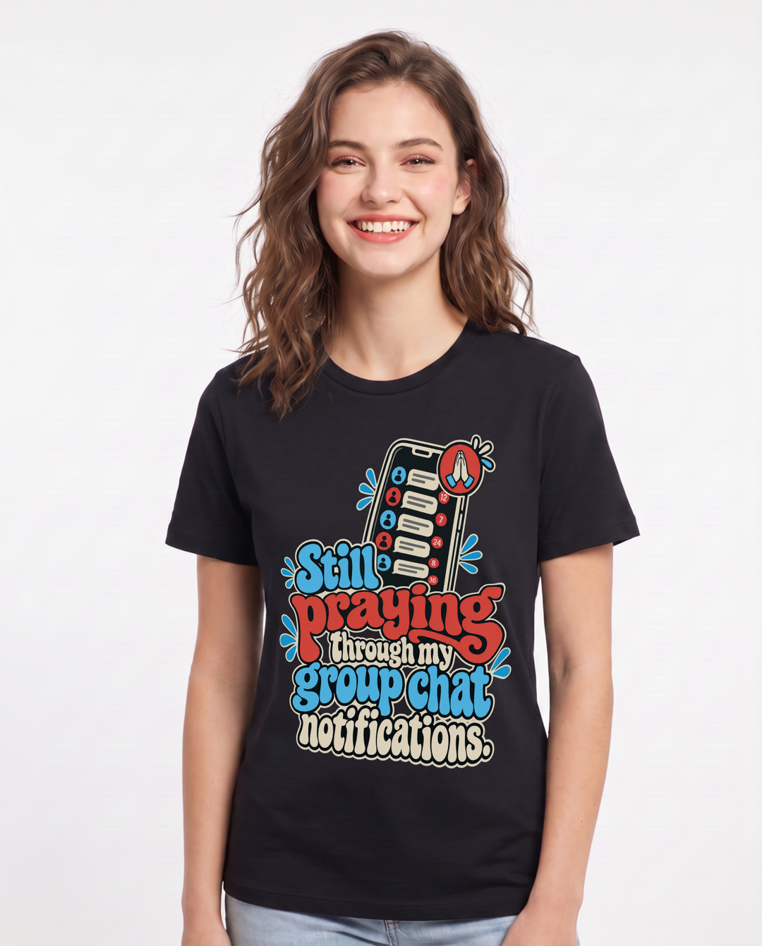 Christian Faith Black T-Shirt for Women – Everyday Expression Graphic Tee product image 3