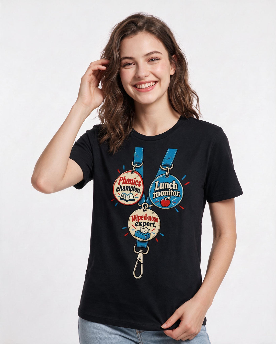 Teacher Black T-Shirt for Women – Everyday Expression Graphic Tee product image 1