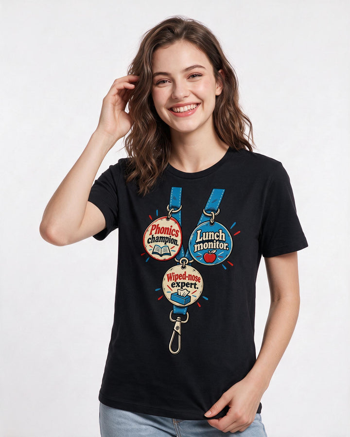 Teacher Black T-Shirt for Women – Everyday Expression Graphic Tee product image 1