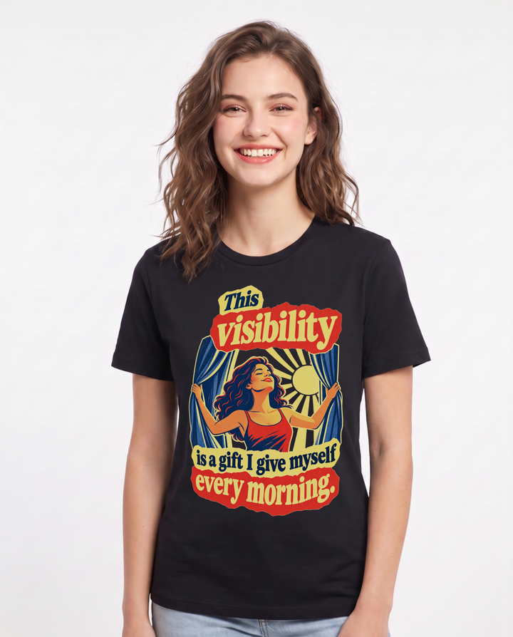 Pride Black T-Shirt for Women – Everyday Expression Graphic Tee product image 3