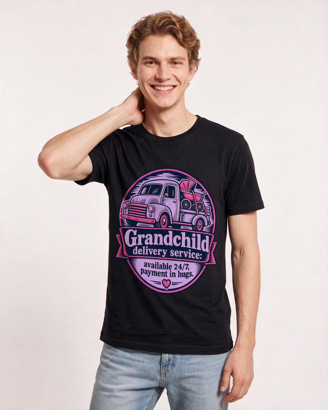 Grandparent Black T-Shirt for Men – Everyday Expression Graphic Tee product image 1