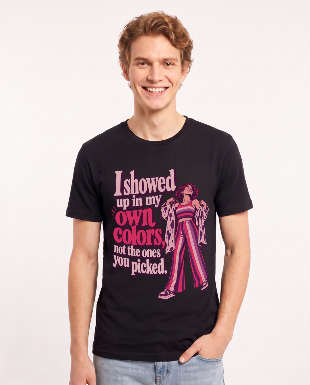 Pride Black T-Shirt for Men – Everyday Expression Graphic Tee product image 3