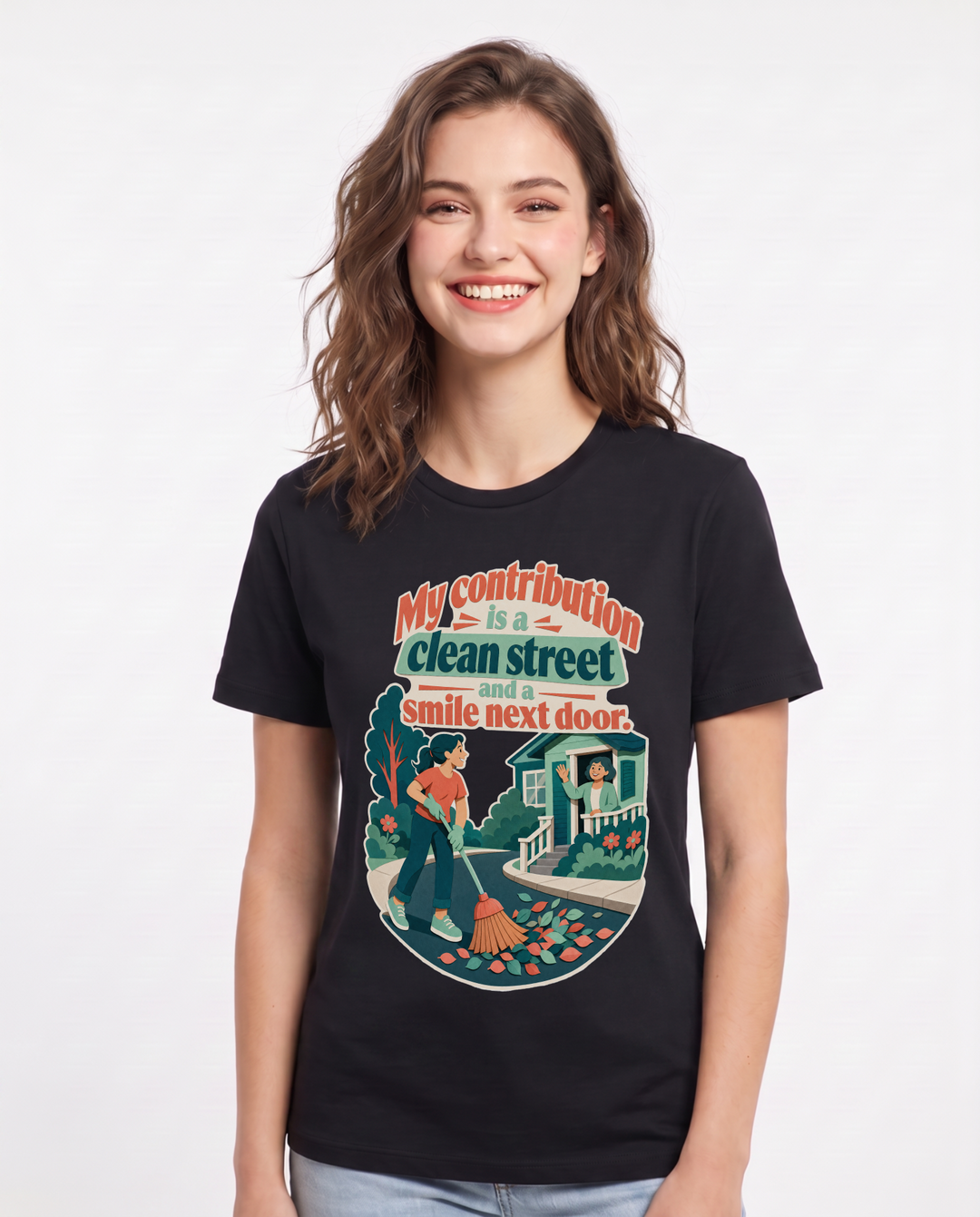 Patriotic Black T-Shirt for Women – Everyday Expression Graphic Tee product image 3