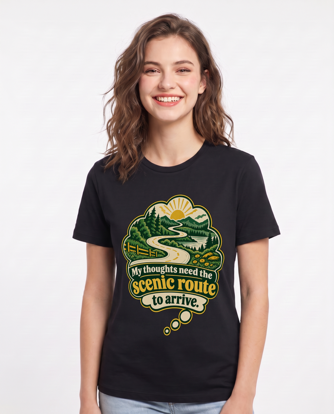 Neurodiversity Black T-Shirt for Women – Everyday Expression Graphic Tee product image 3