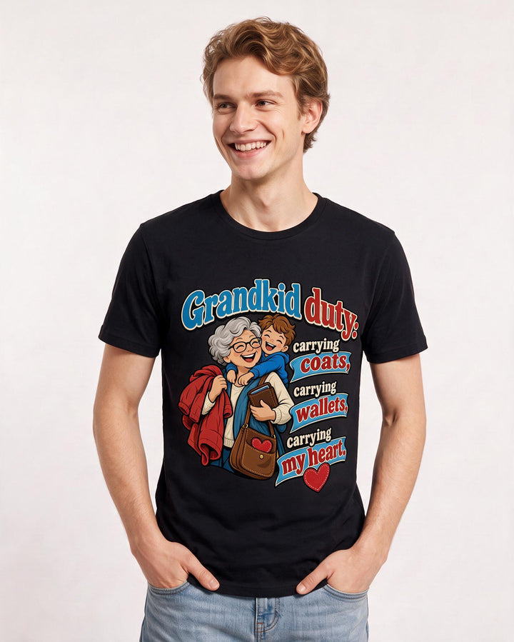Grandparent Black T-Shirt for Men – Everyday Expression Graphic Tee product image 1