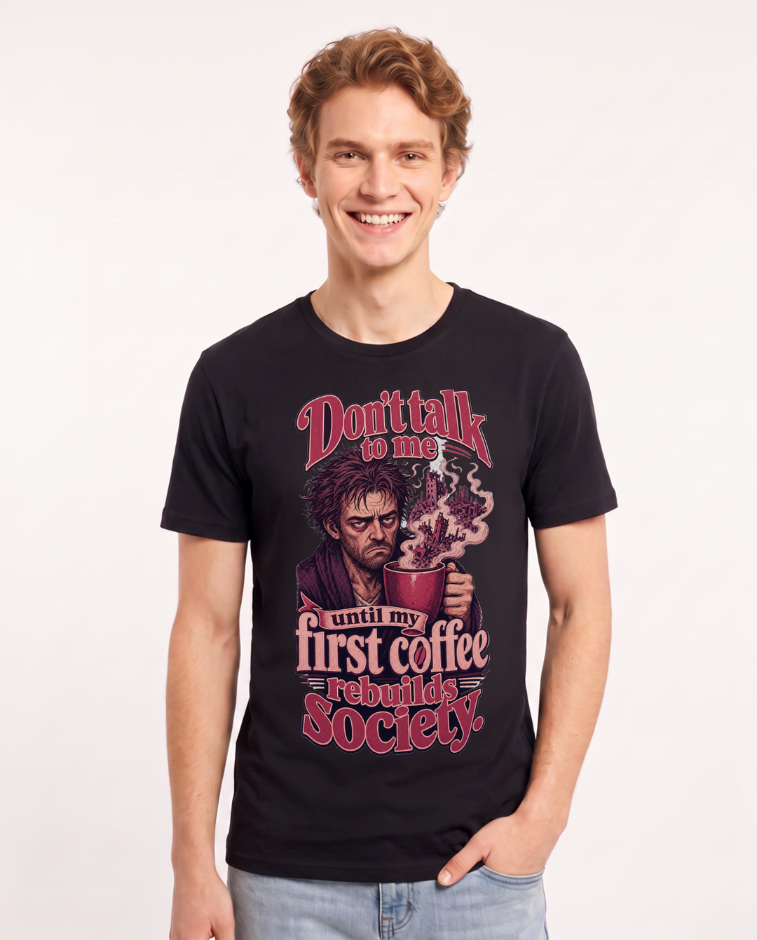 Meme Black T-Shirt for Men – Everyday Expression Graphic Tee product image 3