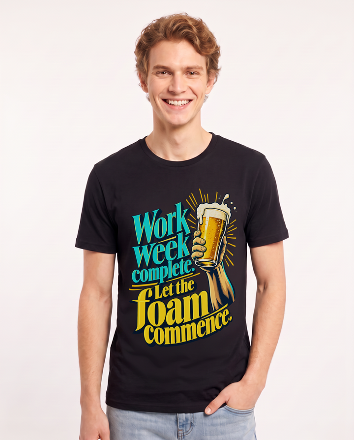 Beer Black T-Shirt for Men – Everyday Expression Graphic Tee product image 3