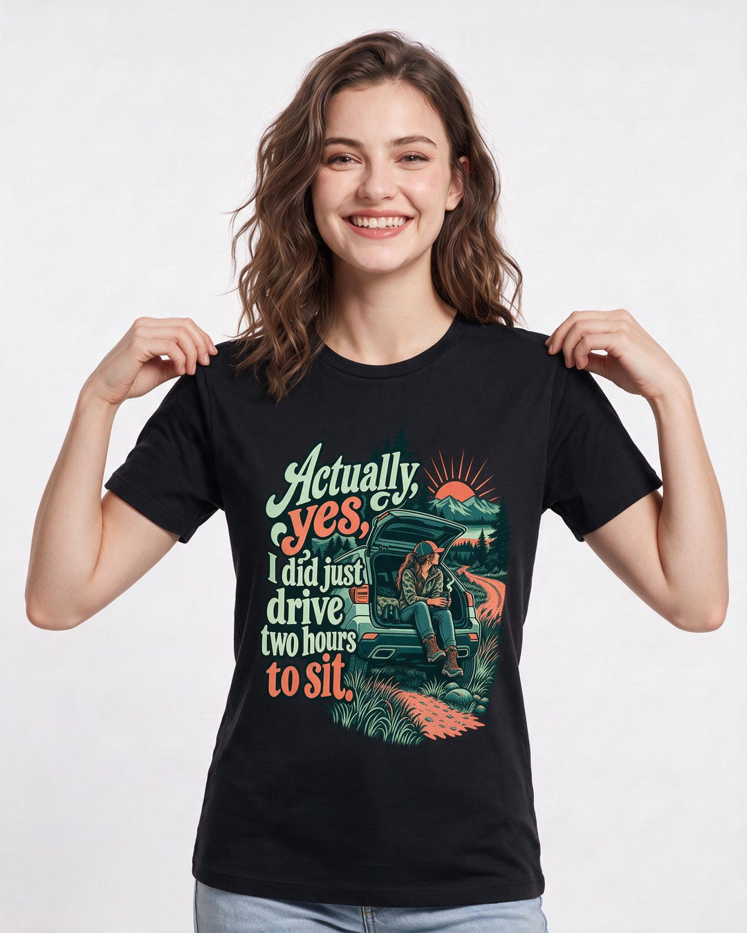 Hunting Black T-Shirt for Women – Everyday Expression Graphic Tee product image 1