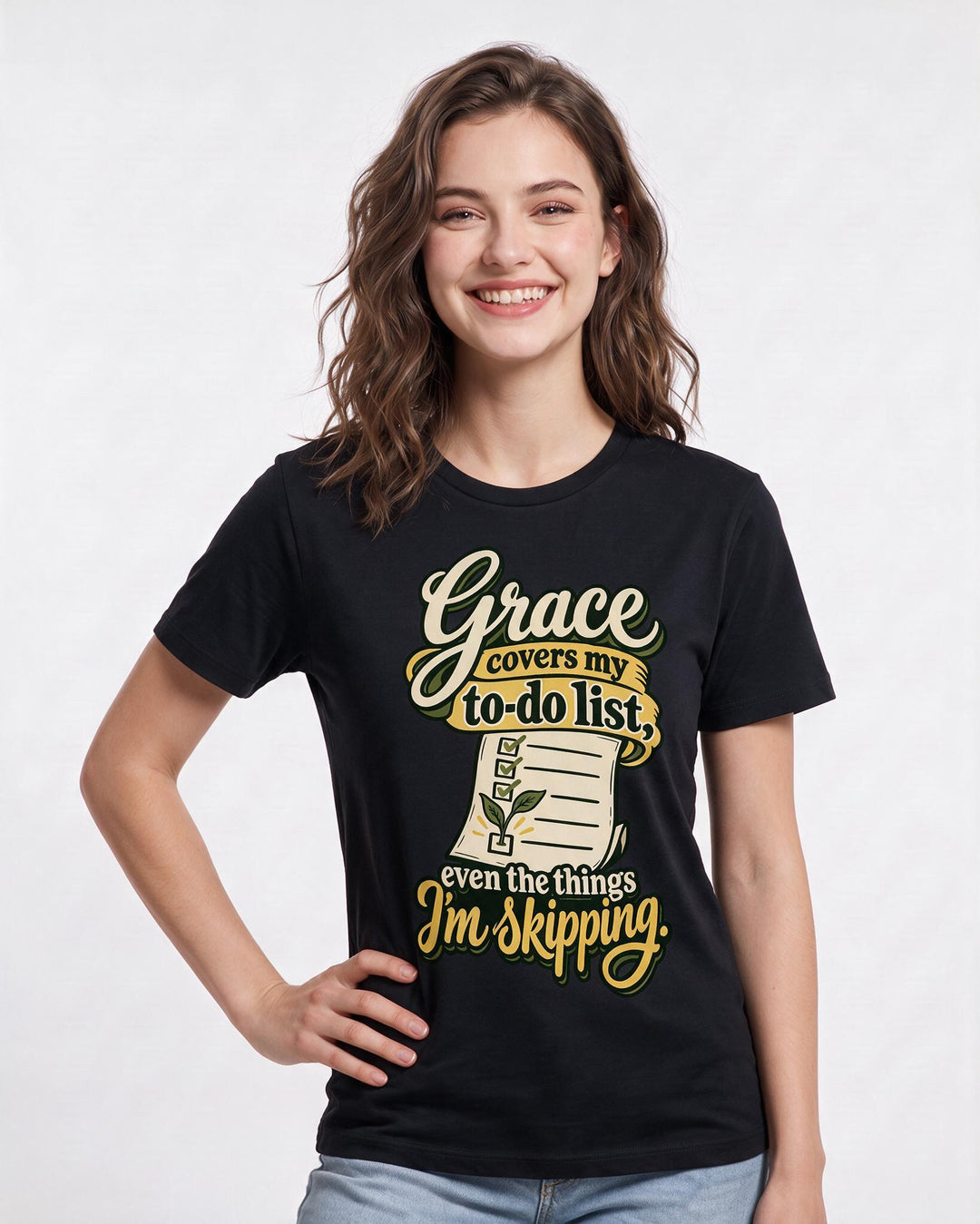Christian Faith Black T-Shirt for Women – Everyday Expression Graphic Tee product image 1