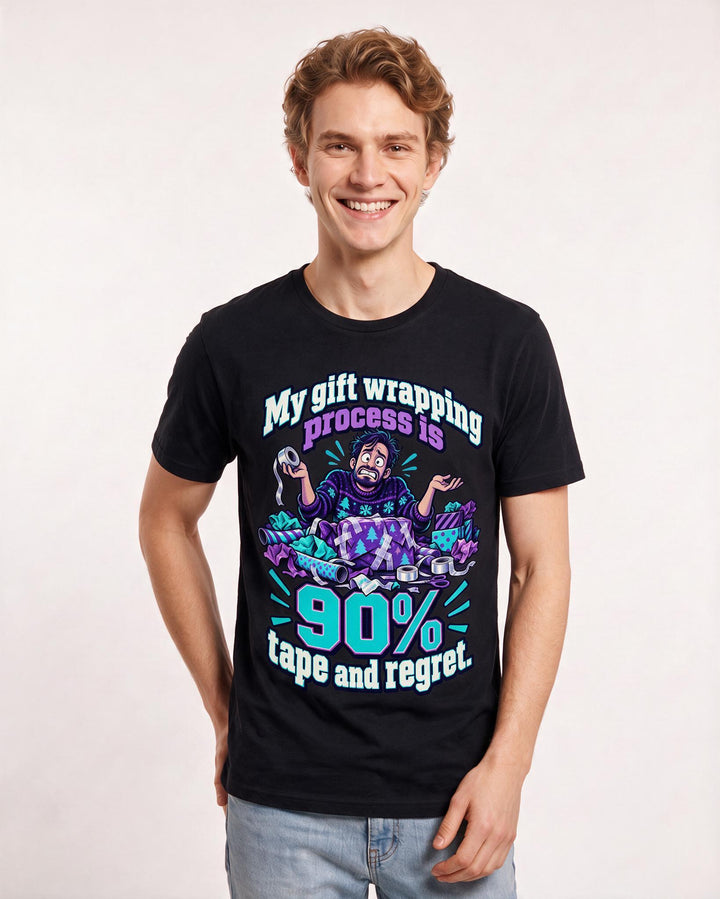 Christmas Black T-Shirt for Men – Holiday Theme Graphic Tee product image 1