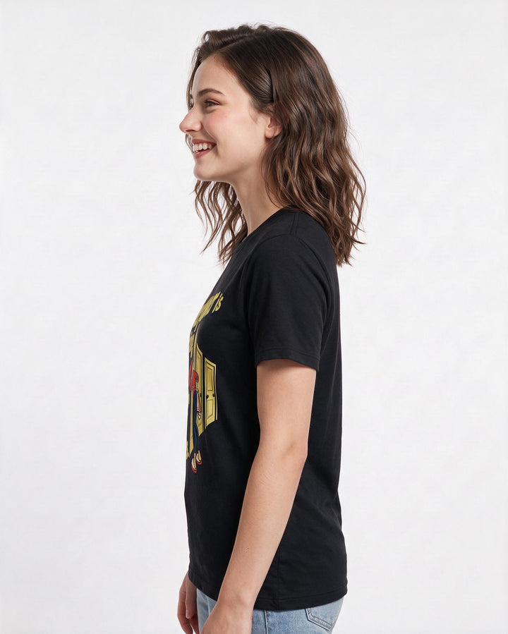 Grandparent Black T-Shirt for Women – Everyday Expression Graphic Tee product image 2
