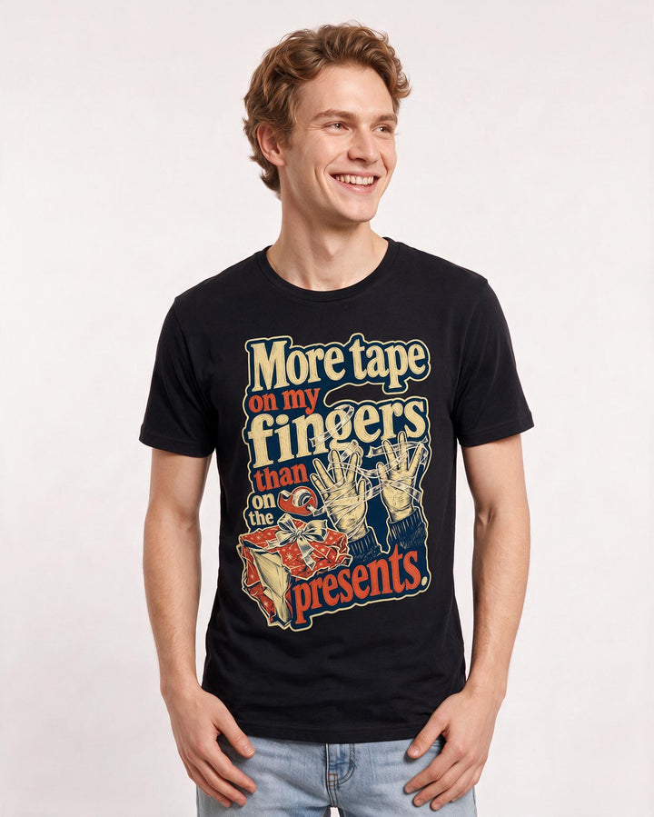 Christmas Black T-Shirt for Men – Holiday Theme Graphic Tee product image 3
