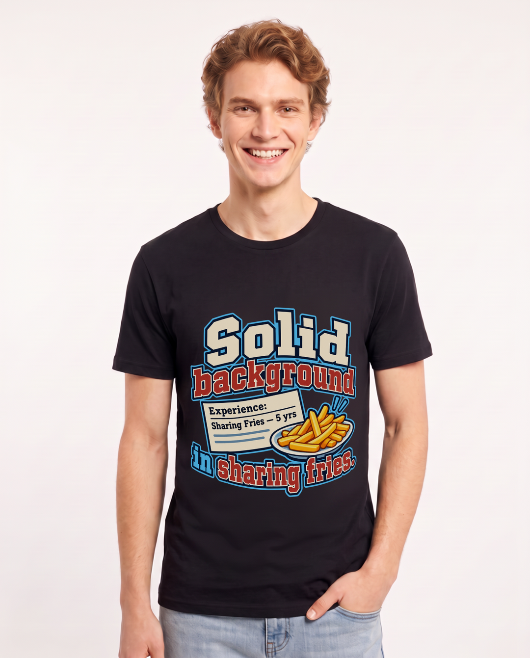 Couples Black T-Shirt for Men – Everyday Expression Graphic Tee product image 3