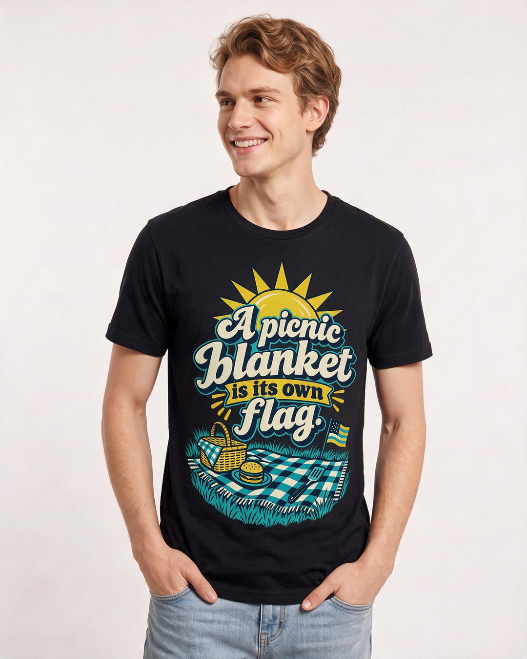 Patriotic Black T-Shirt for Men – Everyday Expression Graphic Tee product image 1