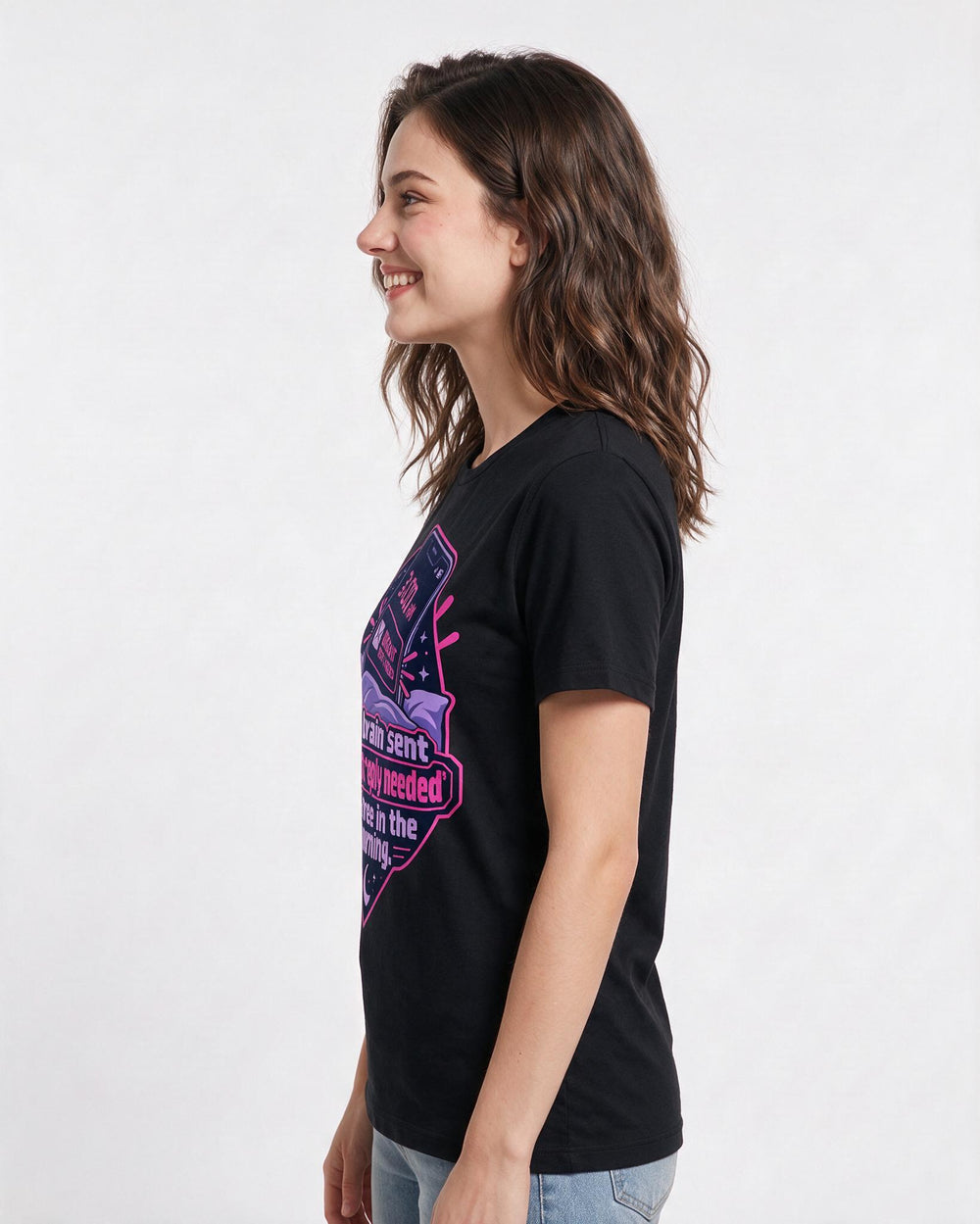 Meme Black T-Shirt for Women – Everyday Expression Graphic Tee product image 2