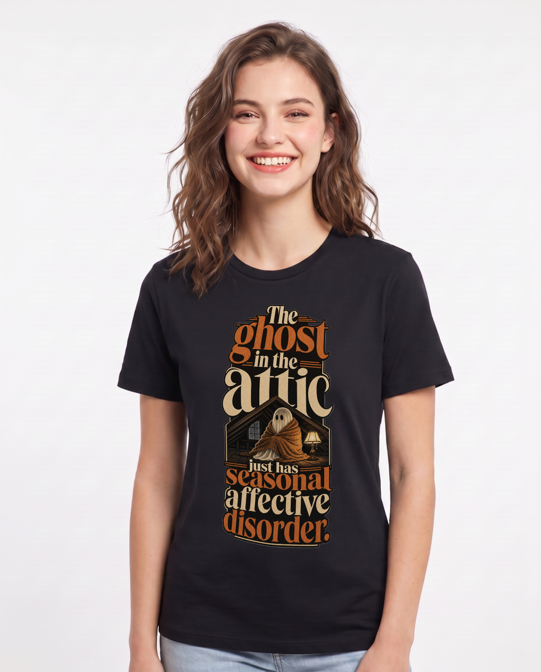 Halloween Black T-Shirt for Women – Halloween Theme Graphic Tee product image 3