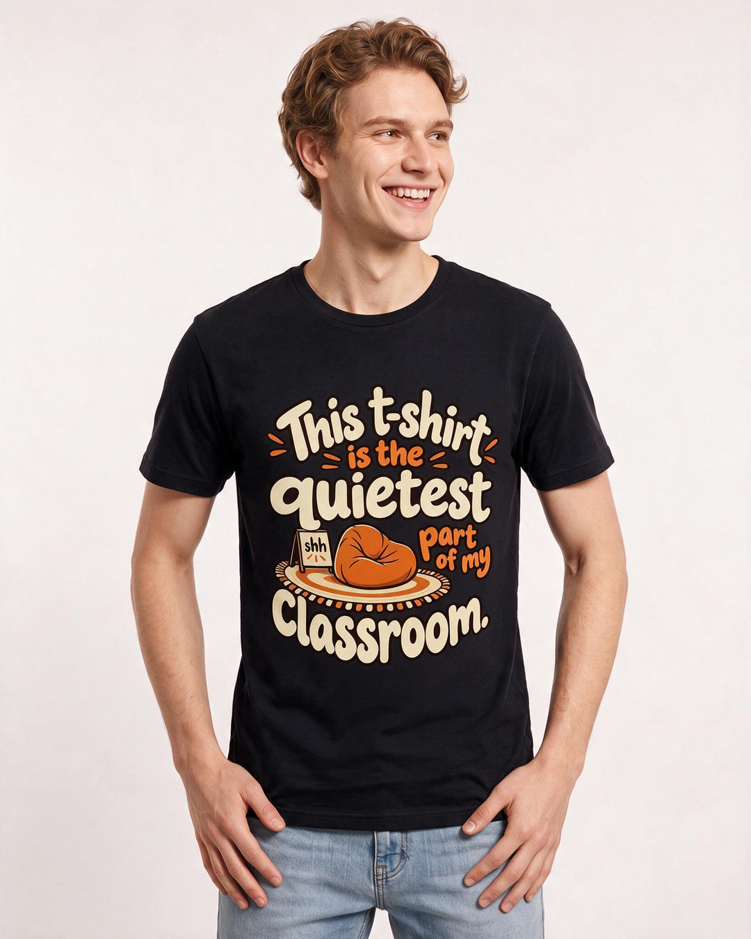Teacher Black T-Shirt for Men – Everyday Expression Graphic Tee product image 1
