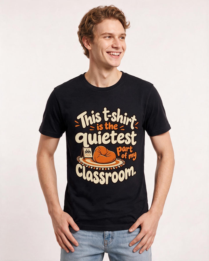 Teacher Black T-Shirt for Men – Everyday Expression Graphic Tee product image 1