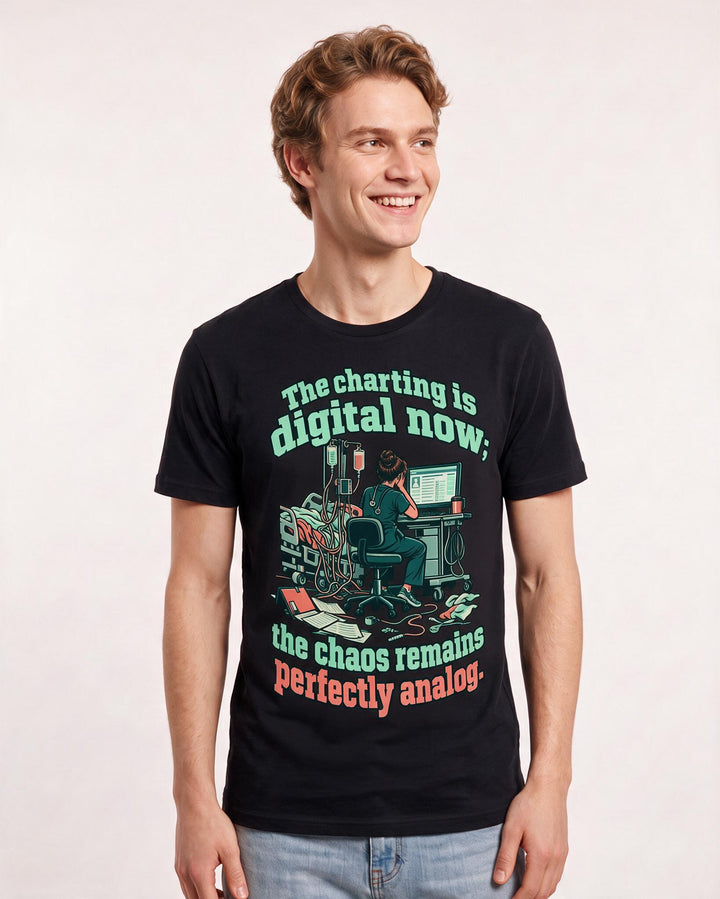 Nurse Black T-Shirt for Men – Nursing Life Graphic Tee product image 1