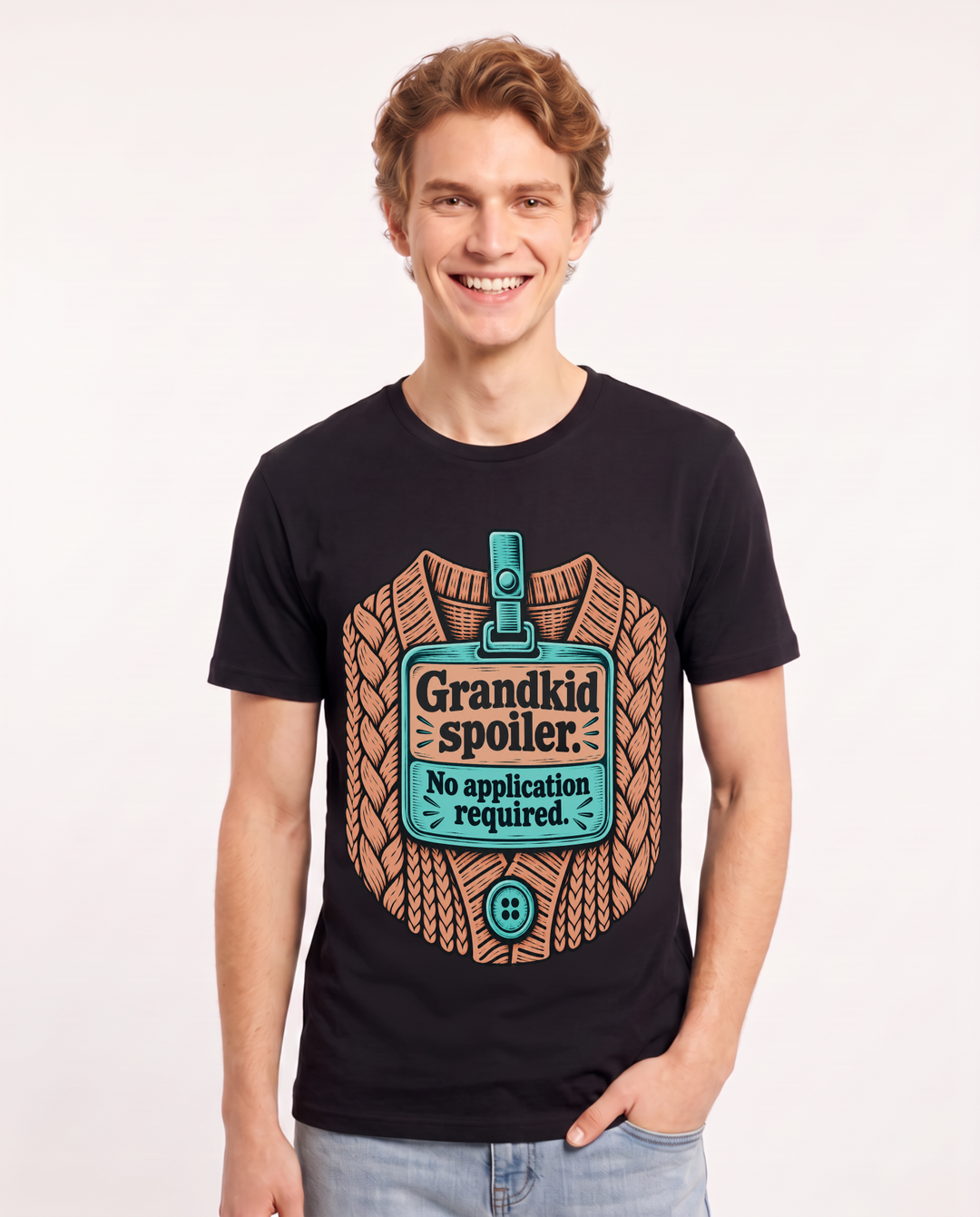 Grandparent Black T-Shirt for Men – Everyday Expression Graphic Tee product image 3