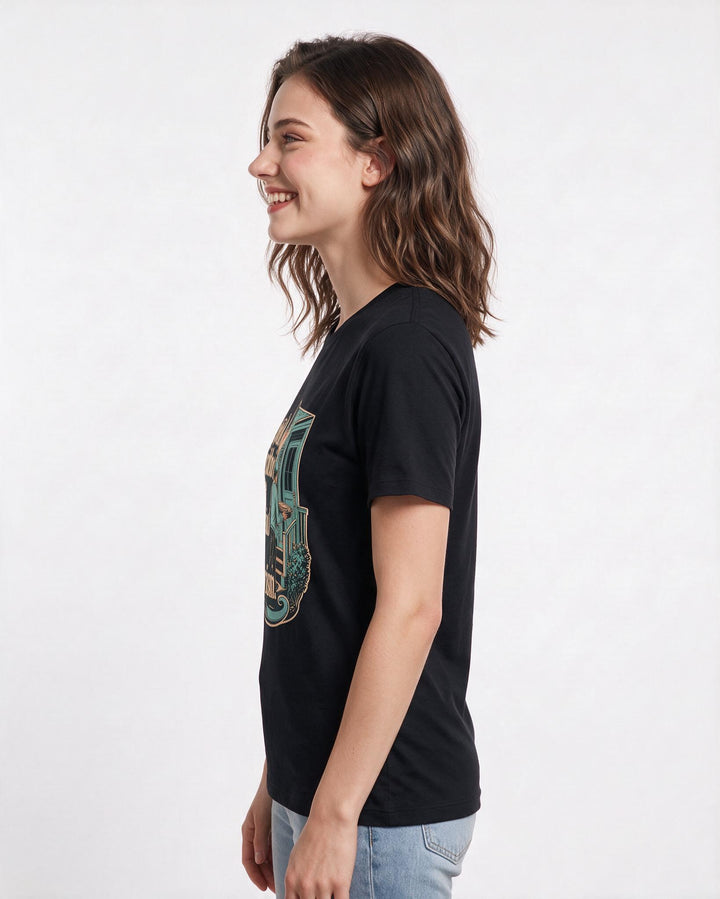 Patriotic Black T-Shirt for Women – Everyday Expression Graphic Tee product image 2