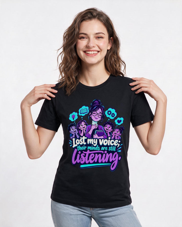 Teacher Black T-Shirt for Women – Everyday Expression Graphic Tee product image 1