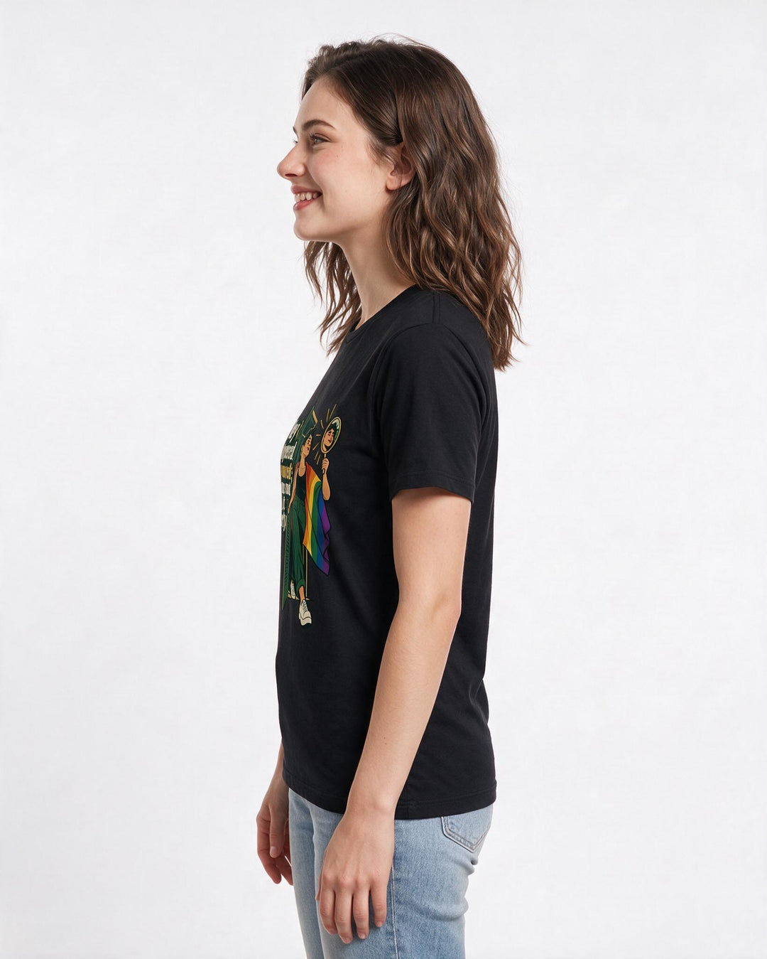 Pride Black T-Shirt for Women – Everyday Expression Graphic Tee product image 2