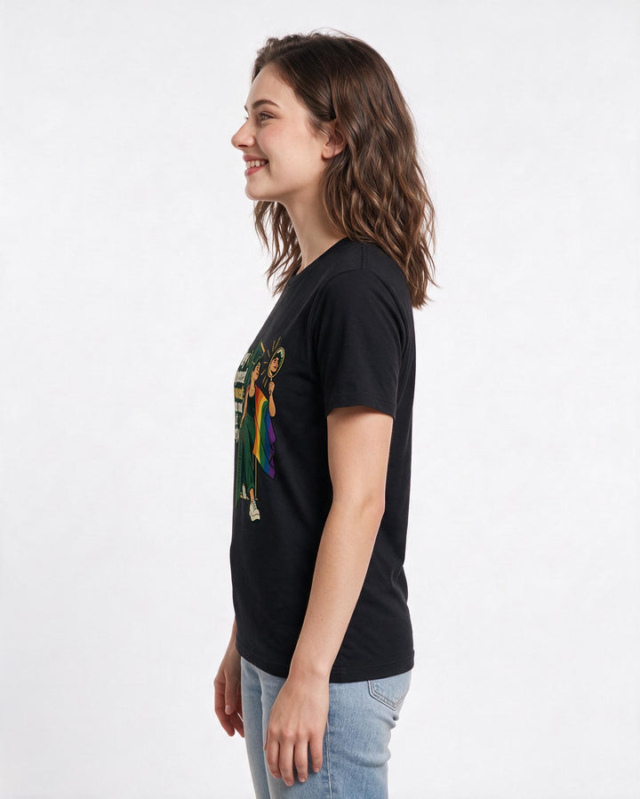 Pride Black T-Shirt for Women – Everyday Expression Graphic Tee product image 2
