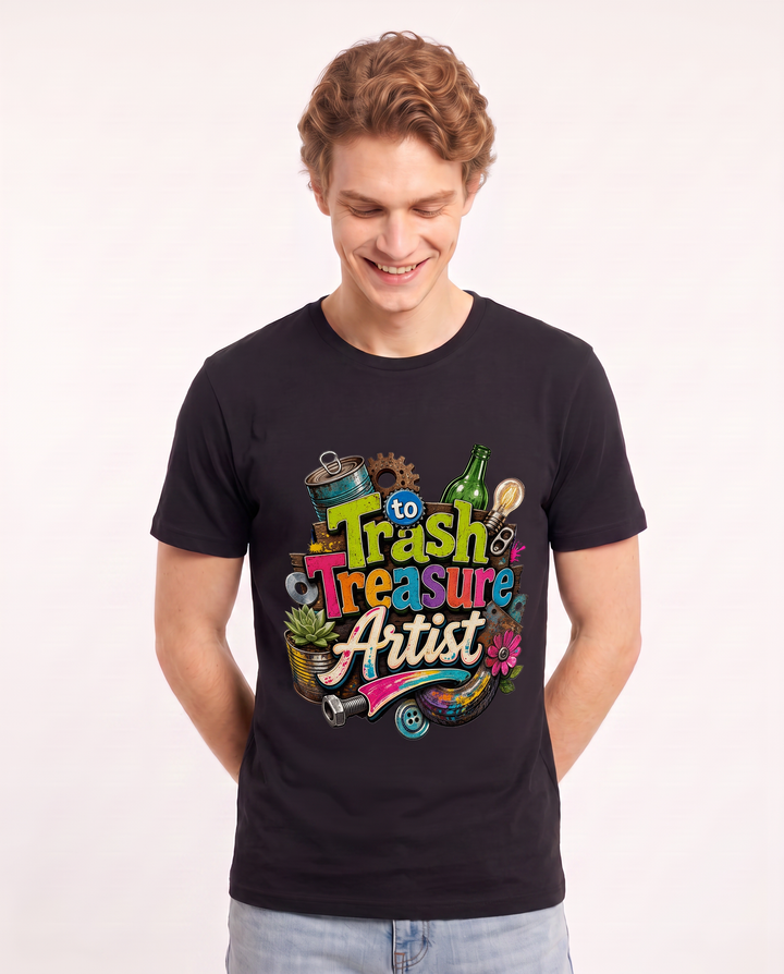 Trash to Treasure Artist Men's Black T-Shirt product image 1