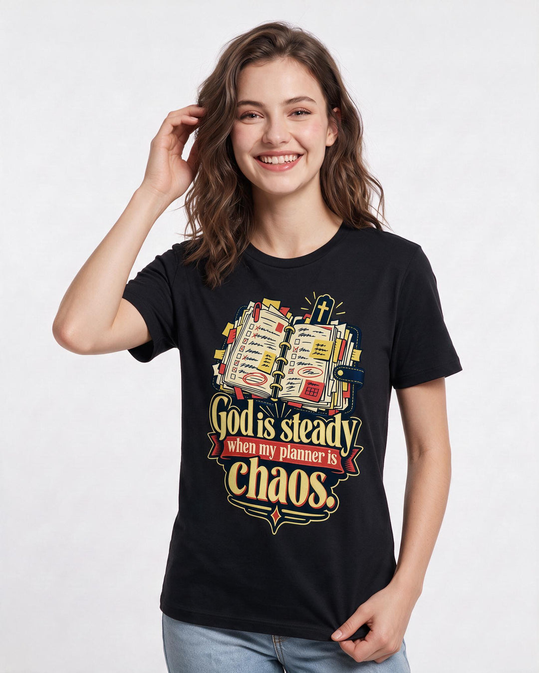 Christian Faith Black T-Shirt for Women – Everyday Expression Graphic Tee product image 1