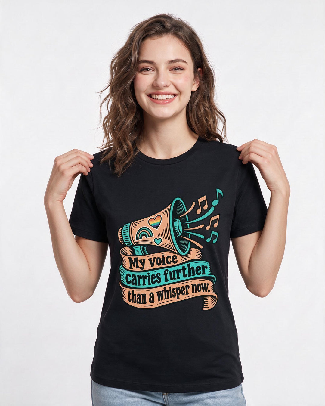 Pride Black T-Shirt for Women – Everyday Expression Graphic Tee product image 1