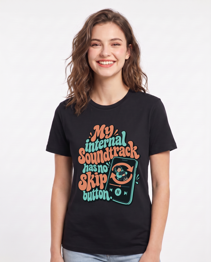 Neurodiversity Black T-Shirt for Women – Everyday Expression Graphic Tee product image 3