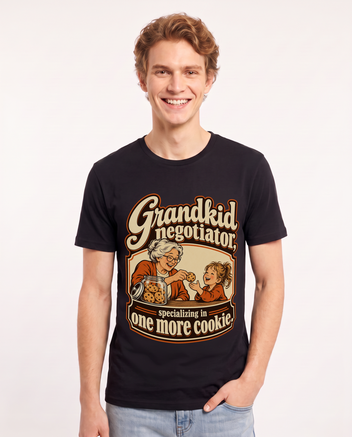Grandparent Black T-Shirt for Men – Everyday Expression Graphic Tee product image 3