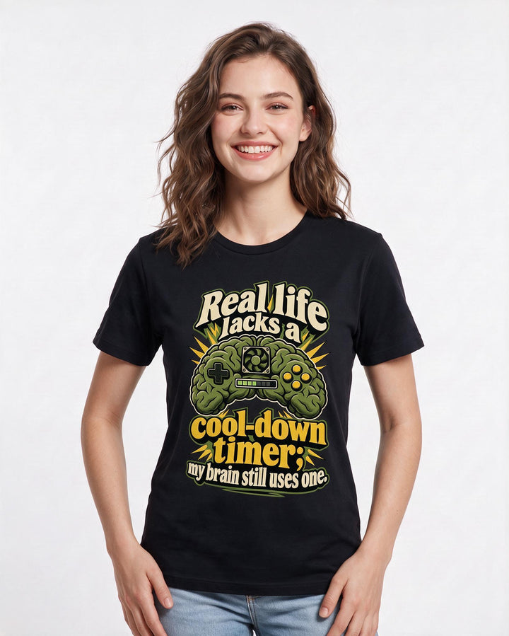 Gaming Black T-Shirt for Women – Game Night Graphic Tee product image 1