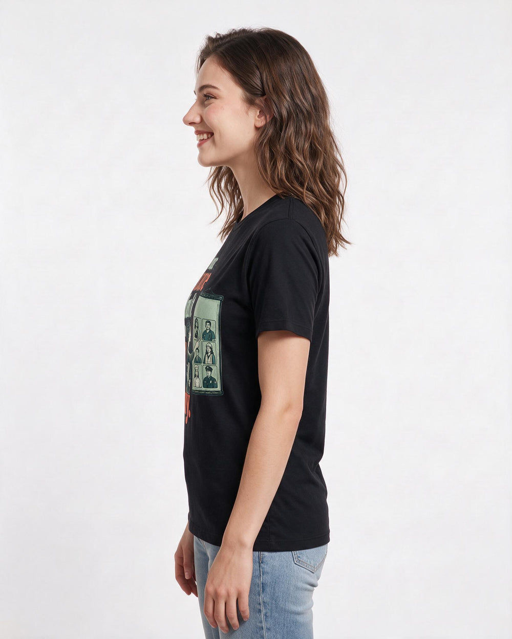 Teacher Black T-Shirt for Women – Everyday Expression Graphic Tee product image 2