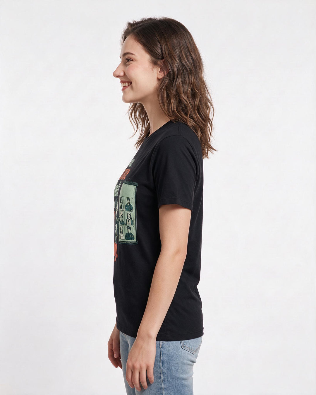 Teacher Black T-Shirt for Women – Everyday Expression Graphic Tee product image 2