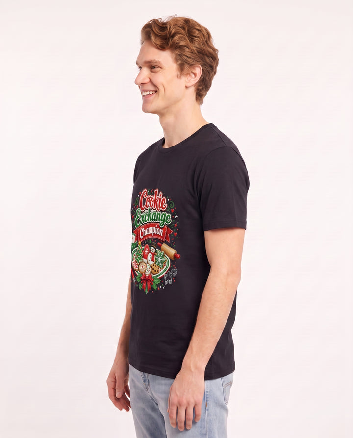 Cookie Exchange Champion Men's Black T-Shirt product image 3