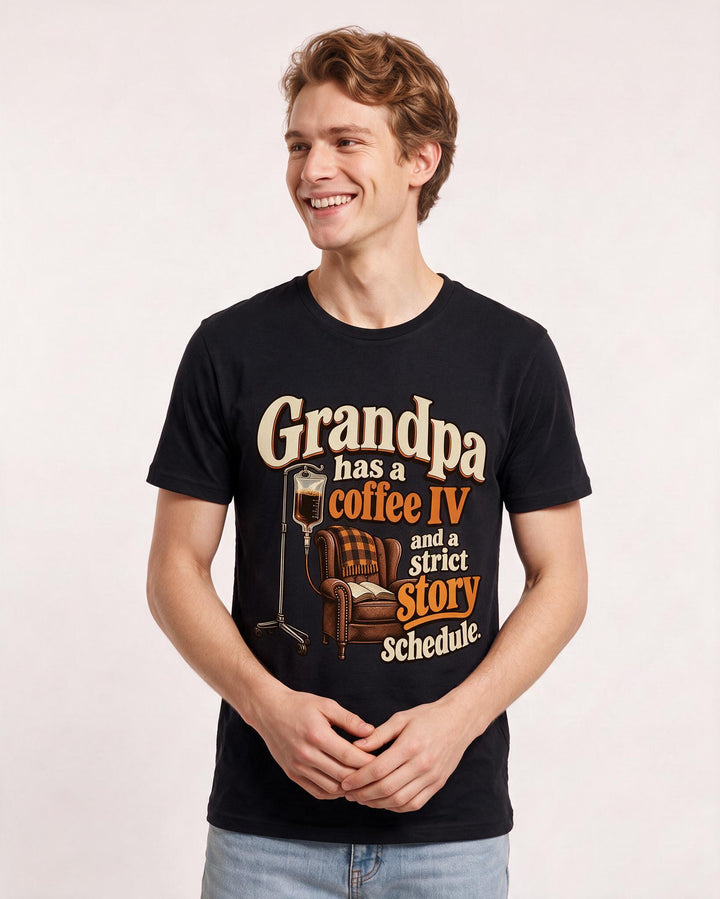 Grandparent Black T-Shirt for Men – Everyday Expression Graphic Tee product image 1